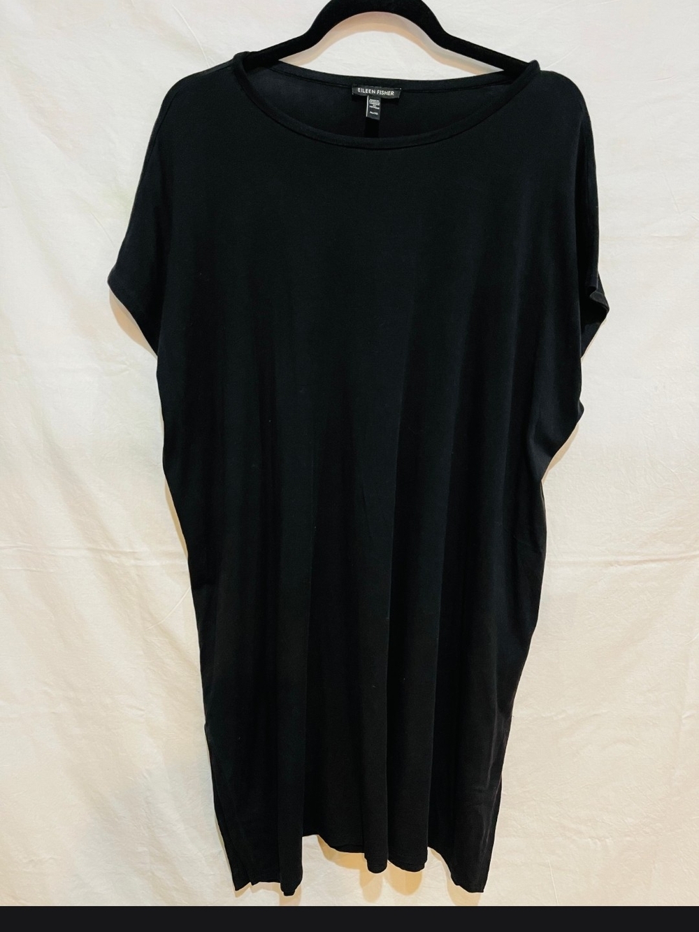 EILEEN FISHER Black Relaxed T-Shirt Dress